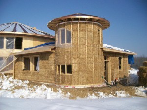 Solar Dragon - Construction Straw Wall 4 - Obadiah's Wood Boilers
